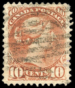 Queen Victoria - Small Queen - Brown Red - Precanceled Canada Postage Stamp