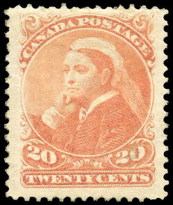 Queen Victoria - Brown Orange Canada Postage Stamp