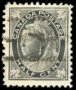 Queen Victoria - Black - Precanceled Canada Postage Stamp