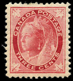 Queen Victoria - Carmine - Major Re-entry Canada Postage Stamp