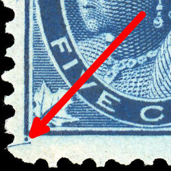 Queen Victoria - Dark Blue - Guide Dot and Plate Scratch Canada Postage Stamp