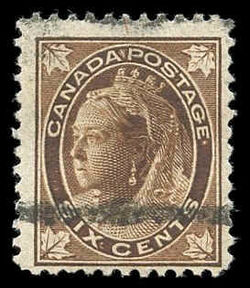 Queen Victoria - Brown - Precanceled Canada Postage Stamp