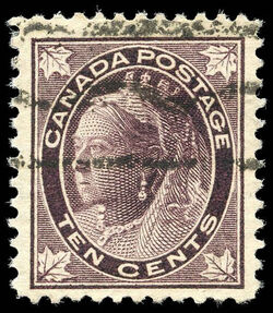 Queen Victoria - Brown Violet - Precanceled Canada Postage Stamp