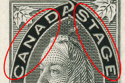 Queen Victoria - Black - Major Re-entry Canada Postage Stamp