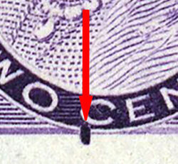 Queen Victoria - Violet - C Flaw Canada Postage Stamp
