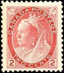 Queen Victoria - Carmine - Precanceled Canada Postage Stamp
