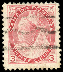 Queen Victoria - Carmine - Precanceled Canada Postage Stamp