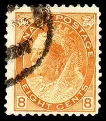 Queen Victoria - Orange - Precanceled Canada Postage Stamp
