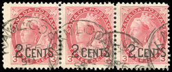 Queen Victoria - Numeral - Carmine - Narrow Spacing Canada Postage Stamp