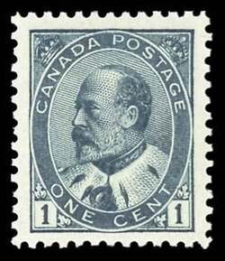 King Edward VII - Grey Green Canada Postage Stamp
