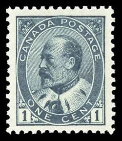 King Edward VII - Yellow Green Canada Postage Stamp