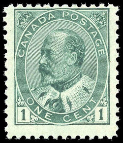 King Edward VII - Green - Major Re-entry Canada Postage Stamp