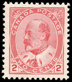 King Edward VII - Rose Carmine Canada Postage Stamp