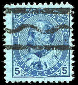 King Edward VII - Blue - Precanceled Canada Postage Stamp