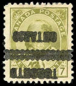 King Edward VII - Olive Bistre - Precanceled Canada Postage Stamp