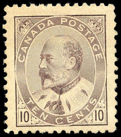 King Edward VII - Dull Lilac Canada Postage Stamp