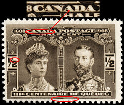 Prince & Princess of Wales - Major Re-entry - Line Through CANADA - Position 44 Canada Postage Stamp | Tercentenary