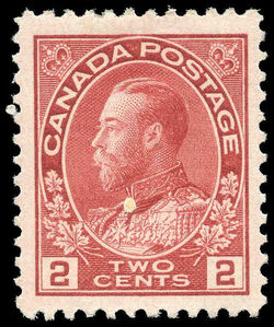 King George V - Rose Carmine Canada Postage Stamp