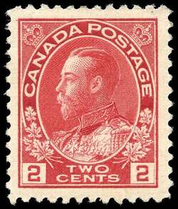 King George V - Deep Rose Red Canada Postage Stamp