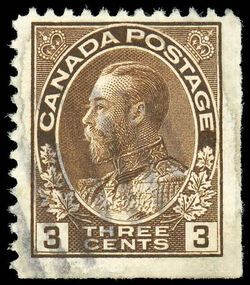 King George V - Brown - Booklet Single Canada Postage Stamp