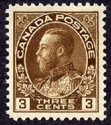 King George V - Brown - Precanceled Canada Postage Stamp