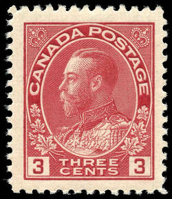 King George V - Carmine - Die II Canada Postage Stamp
