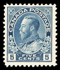 King George V - Grey Blue Canada Postage Stamp