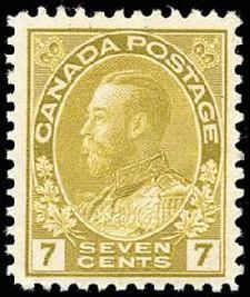 King George V - Olive Bistre Canada Postage Stamp