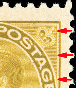 King George V - Yellow Ochre - Redrawn Vertical Line In Upper Right Spandrel Canada Postage Stamp