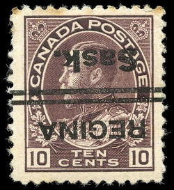 King George V - Plum - Precanceled Canada Postage Stamp