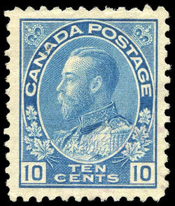 King George V - Light Blue - Dry Printing Canada Postage Stamp