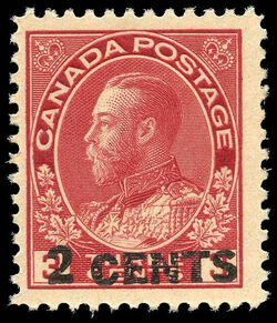King George V - Carmine - Die I - I Canada Postage Stamp