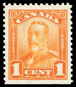 King George V - Orange - Booklet Single Canada Postage Stamp