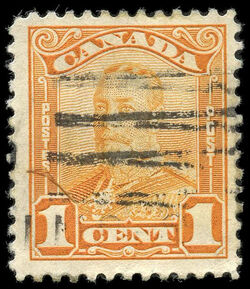 King George V - Orange - Precanceled Canada Postage Stamp