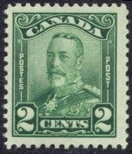 King George V - Green - Precanceled Canada Postage Stamp
