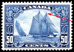 Bluenose - Dark Blue - Man On The Mast Canada Postage Stamp