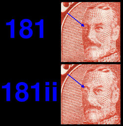 King George V - Deep Red - Cockeyed King Canada Postage Stamp