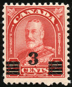 King George V - Deep Red - Die I Canada Postage Stamp