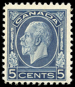 King George V - Dark Blue - Blue Nose Canada Postage Stamp