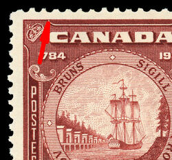 New Brunswick, 1784-1934 - Red Brown - Closed Frameline Canada Postage Stamp