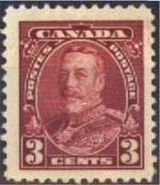 King George V - Dark Carmine - Precanceled Canada Postage Stamp