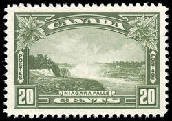 Niagara Falls - Deep Olive Green Canada Postage Stamp
