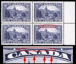 Parliament Buildings, Victoria, B.C. - Dull Violet - Major Re-entry in CANADA Canada Postage Stamp
