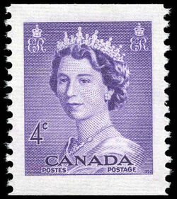 Queen Elizabeth II - Violet - Booklet Single From Pane of 3 Stamps Canada Postage Stamp