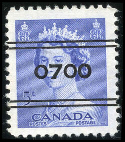 Queen Elizabeth II - Ultramarine - Precanceled Canada Postage Stamp