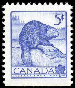 Beaver - Ultramarine - Booklet Single Canada Postage Stamp | National Wildlife