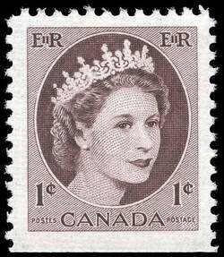 Queen Elizabeth II - Violet Brown - Booklet Single - MF Canada Postage Stamp