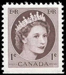 Queen Elizabeth II - Violet Brown - Booklet Single Canada Postage Stamp
