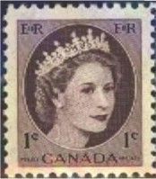 Queen Elizabeth II - Violet Brown - W2B - F Canada Postage Stamp