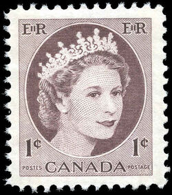 Queen Elizabeth II - Violet Brown - W2B Canada Postage Stamp